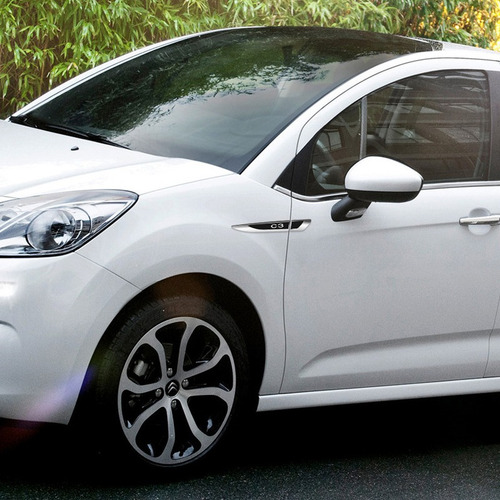 Adesivo Aplique Lateral Citroën C3 Emblema Resinado - Par