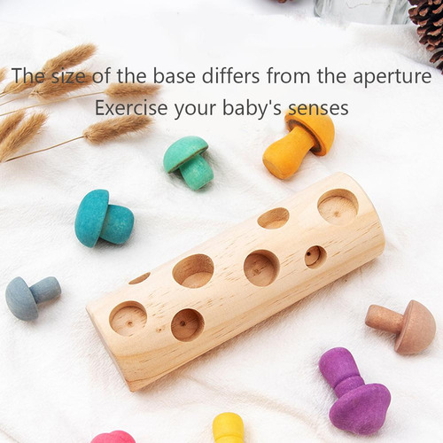 Juego De Combinación De Juguetes De Madera Para Recoger Seta