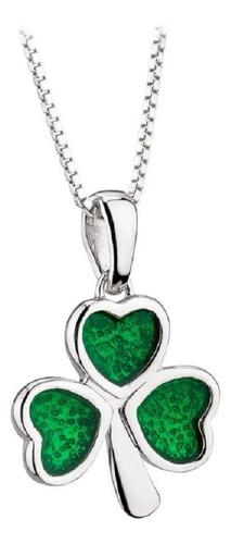 Biddy Murphy Shamrock Collar De Dijes De Esmalte Verde De De