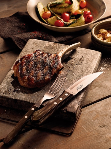 Faqueiro Churrasco Jumbo Tramontina 12 Pç Polywood Castanho