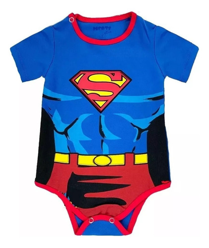 Body Bebé Bebecrece Disfraz Superman Algodón