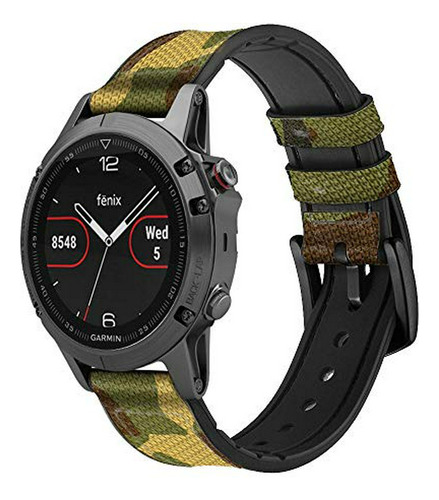 Correa De Reloj - Ca0183 Camo Camouflage Graphic Printed Lea