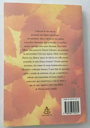Livro A Última Grande Lição Mitch Albom