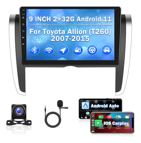 2007 - 15 Toyota Allion Premio Android 11 Coche Estéreo Fm