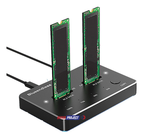 Imagen 1 de 5 de Docking Station 2 Ssd M.2 Nvme/sata Usb 3.0 10gbps Win/mac