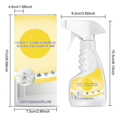Detergente En Aerosol Suave Para Quitar Manchas, 120 Ml, Par