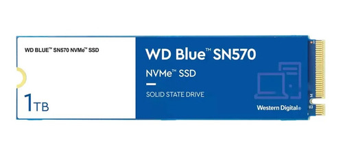 Imagen 1 de 2 de Solid State Drive 1tb Sn570 Nvme Gen3x4 Pcie 3.0 M.2 2280