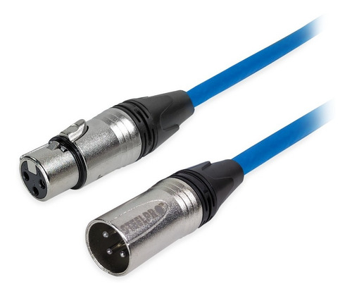 Imagen 2 de 5 de Cable Xlr 15m Balanceado Profesional Macho - Hembra Steelpro