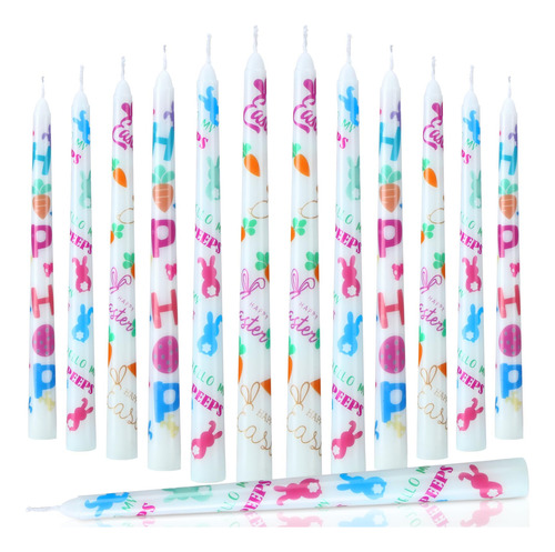 Rossesay 12 Velas Conicas De Pascua De 10 Pulgadas De Alto,