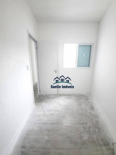 Cobertura Com 2 Quartos,, Sala, Cozinha, Vaga Coberta Com Planejados À Venda, 90 M² Por R$ 279.000 - Vila Guiomar - Santo André/sp - Co0349