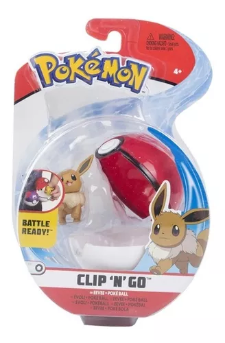 Brinquedo Pokemon Eevee Articulado Dentro De Pokebola Ball