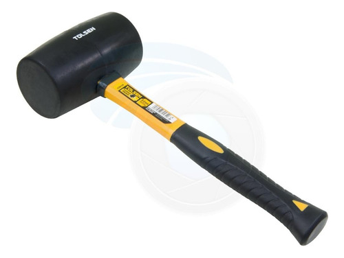 Mazo De Goma Grande 32oz De Mango De Fibra De Vidrio Tolsen