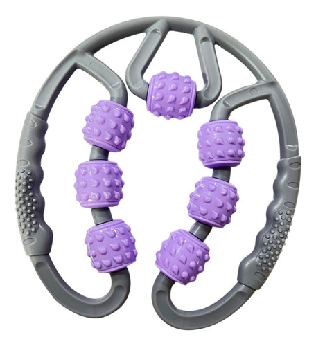 Rodillo Muscular Para Piernas Masajeador 7 Gris Púrpura