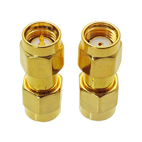 2pcs Coaxial Adaptador Coaxial Sma Macho A Rp-sma Macho Cone