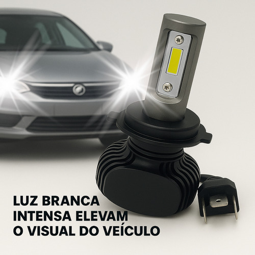 Kit Ultra Led Farol Alto Baixo H4 E Milha Prisma 2006 A 2012