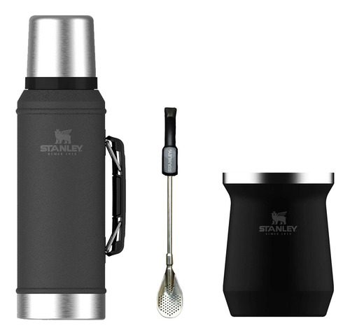 Kit Juego Stanley Termo + Mate + Bombilla Inoxidable