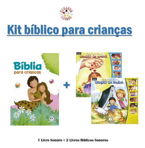 Kit Biblico Infantil - Biblia + Livros Sonoros
