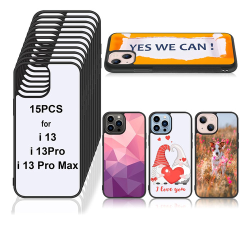 15 Fundas De Sublimacion En Blanco Para iPhone 13/pro/max