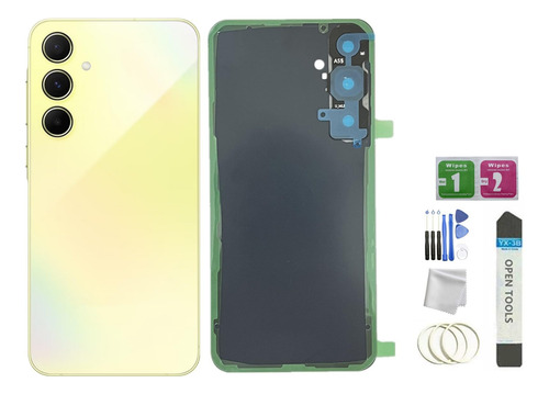 Repuesto Tapa Trasera Vidrio Para Samsung A55 Amarillo