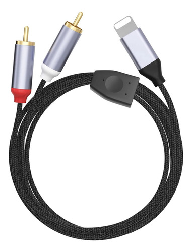 Cable Audio A 2 Rca Compatible Para Iphone 7 Hasta 14 Y Ipad