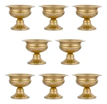 Comprar Jarrones Qutuni 8 De Metal, Centro De Mesa Dorado Para Bodas