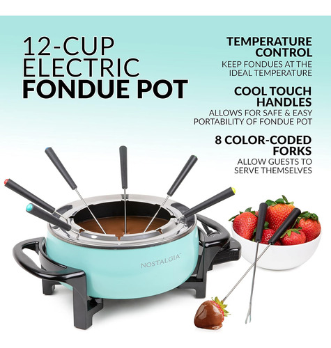 Olla Eléctrica Para Fondue Nostalgia, 12 Tazas