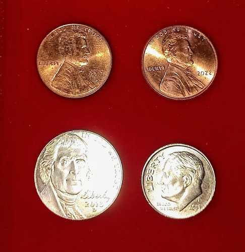 Serie De 4 Monedas Estados Unidos Unc
