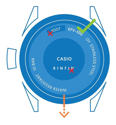 Correa Compatible Con Casio Mcw100 Mcw100h Mcw-100 Mcw-100h Azul 1.6 Cm