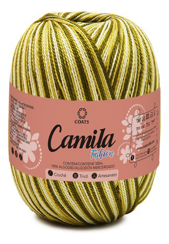 Linha Camila Fashion Mesclada Coats - 100% Algodão 150g 500m Cor 05924 - Verde Claro/escuro