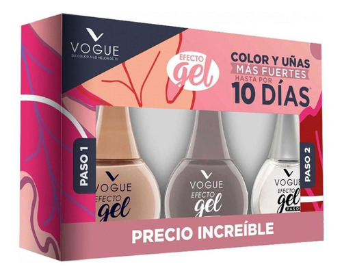 Pack X3 Esmaltes Efecto Gel Vogue