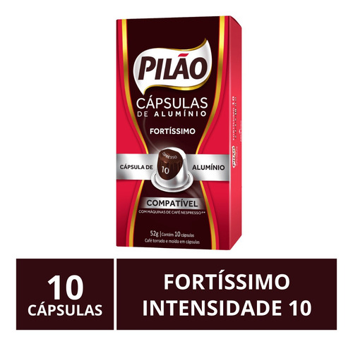 Cápsulas Para Nespresso®, Café Pilão, Fortissimo