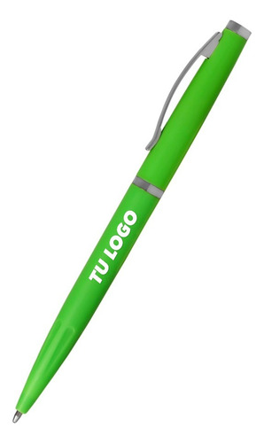 Bolígrafos Personalizados Clip Metal Medio Giro 100 Unidades