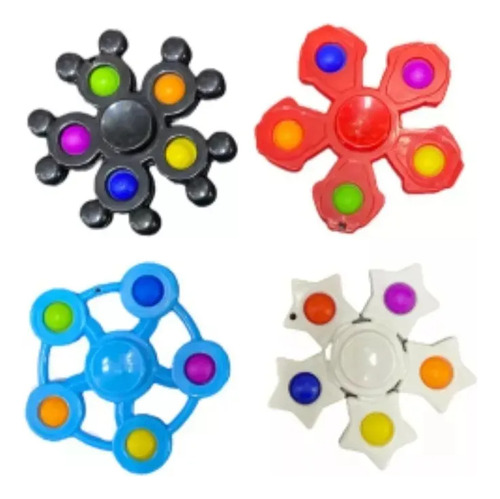 Llavero Pop It 3 Burbujas Multicolor Con Spinnerx40