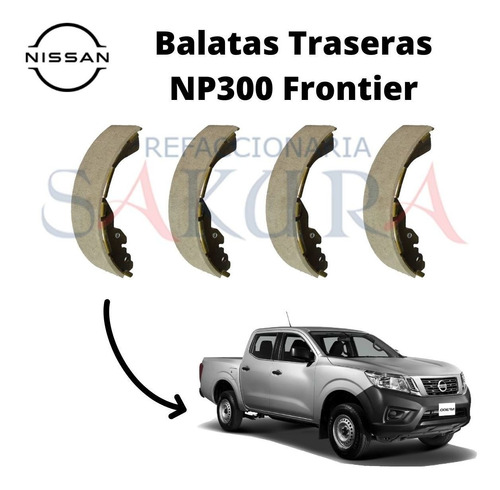 Balatas Tambor Freno Tras Estaquitas Nissan 2015-2020