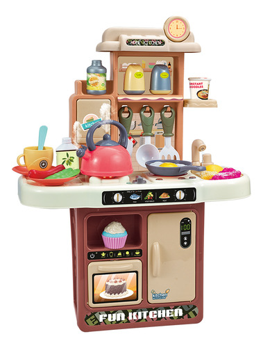 Kit Cozinha Infantil Com Acessorios Luz Som Bege Zippy Toys