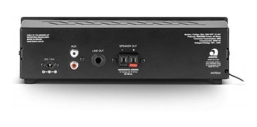 Amplificador Som Ambiente Frahm Slim1000 App Bt Sd