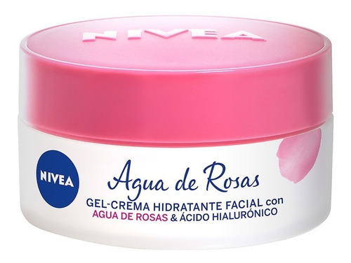 Gel Crema Facial Nivea Agua Rosas Con Ácido Hialurónico 50ml Tipo de piel Todos