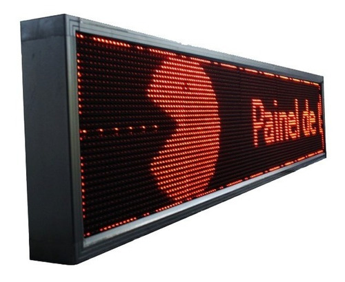 Painel Letreiro Led Digital 200x40 Externo Vermelho Usb