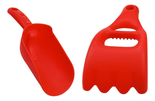 0 2x Juego De Juguetes De Arena De Playa Para Niños De Rojo