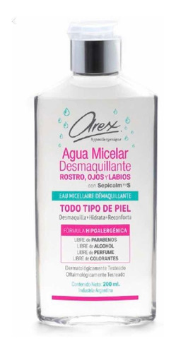 Arex Agua Micelar X200ml Hipoalergenica Mas Aromas Art.114