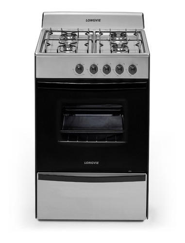 Imagen 2 de 3 de Cocina A Gas Longvie 12231x 56cm Inox Cajón Parrilla