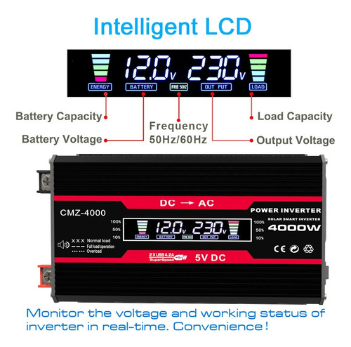 Kit De Inversor 600w+100w Panel Solar +controlador De 50a