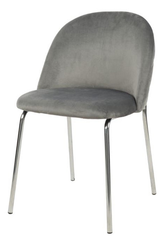 Silla De Comedor Bremen Pana Base Cromada Pack 2 Unid