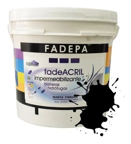 Impermeabilizante Para Techos 4 Kg Colores Fadepa