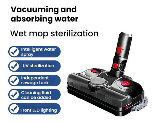 Cabezal De Mopa Eléctrico 4 En 1 Para Dyson V12 Slim/v10 Sli