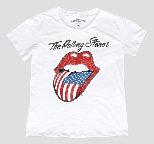 Playera Mascara De Latex Mujer, Midnight, Rolling Stones