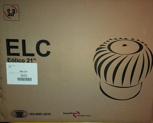 Extractor De Aire Para Techo Tipo Eolico S&p Elc 24 450mm