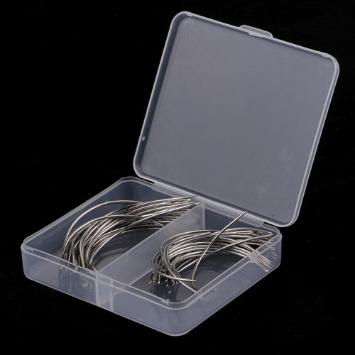 2 X 50 Agujas Curvas Para Tejer / Coser El Cabello Para La