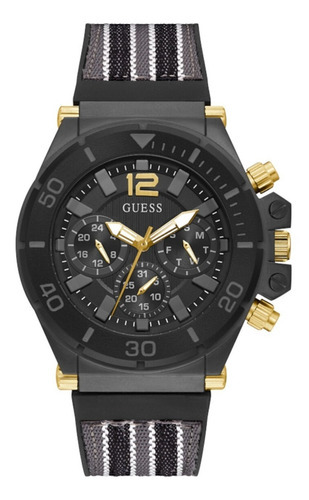Marca de relógios masculinos Guess Bracelet Bracelet Cor da pulseira: preto, cor da moldura, preto, cor de fundo metálico, preto