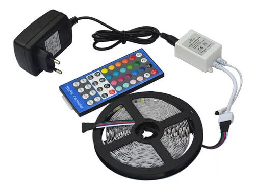 Kit Cinta Led Rgbw 5050 5mts Control Secuencial Adaptador Ac